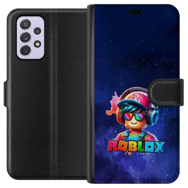 Kompatibelt Lommeboketui til Samsung Galaxy A52s 5G Roblox Space Explorer-design futuristisk romtema med fargerike detaljer spillfølelse og neonlys i Kompatibelt Lommeboketui til Samsung Galaxy A52s 5G Roblox Space Explorer-design futuristisk romtema med fargerike detaljer spillfølelse og neonlys i