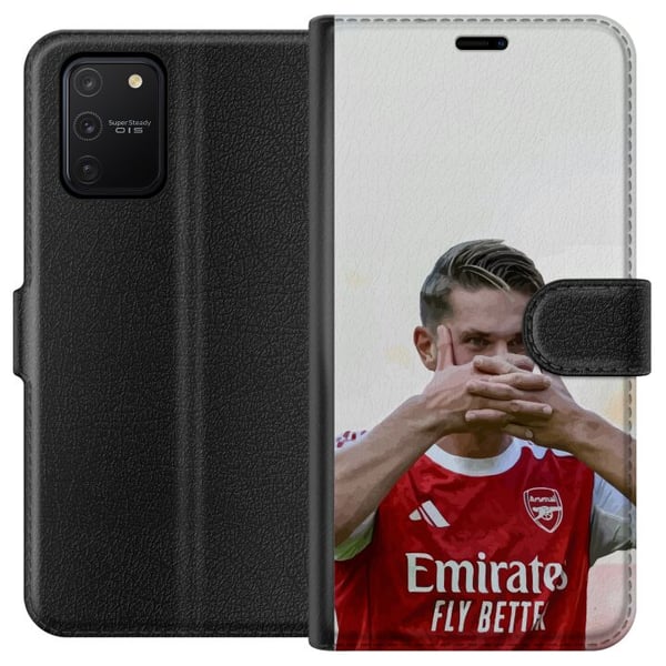 Kompatibelt Lommeboketui til Samsung Galaxy S10 Lite Martin Ødegaard kunst – Nærbildeillustrasjon i Arsenal-drakt Kompatibelt Lommeboketui til Samsung Galaxy S10 Lite Martin Ødegaard kunst – Nærbildeillustrasjon i Arsenal-drakt