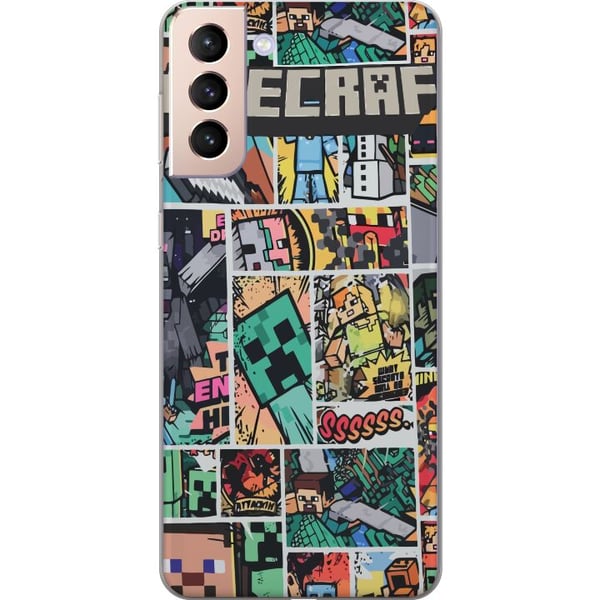 Yhteensopiva Puhelinkuori Samsung Galaxy S21 Minecraft Taide Yhteensopiva Puhelinkuori Samsung Galaxy S21 Minecraft Taide