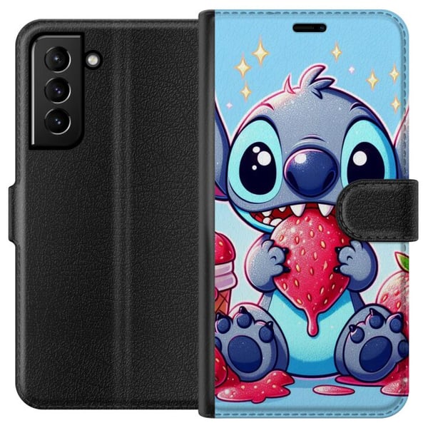 Kompatibelt Lommeboketui til Samsung Galaxy S21+ 5G Strawberry Stitch Kompatibelt Lommeboketui til Samsung Galaxy S21+ 5G Strawberry Stitch