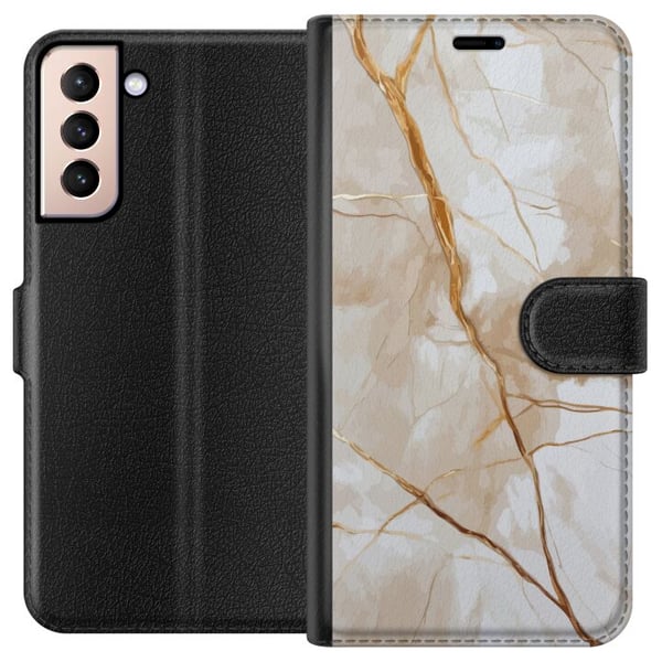 Yhteensopiva Lompakkokotelo Samsung Galaxy S21 Valkoinen marmori kultajuovilla, elegantti ja ylellinen design täydellinen sinulle, joka rakastat tyyl Yhteensopiva Lompakkokotelo Samsung Galaxy S21 Valkoinen marmori kultajuovilla, elegantti ja ylellinen design täydellinen sinulle, joka rakastat tyyl