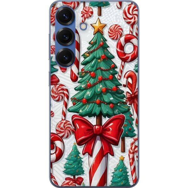 Kompatibel Mobilcover til Samsung Galaxy S25+ Juletræ plakat juletræ sukkerstang slik høytidsslik julemotiv retro sukkerstænger design kunst Kompatibel Mobilcover til Samsung Galaxy S25+ Juletræ plakat juletræ sukkerstang slik høytidsslik julemotiv retro sukkerstænger design kunst