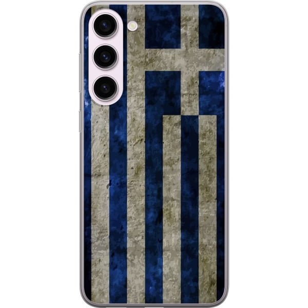 Kompatibel Mobilcover til Samsung Galaxy S23+ Græsk flagkunst med blåt og hvidt vintagemønster til dem, der elsker Grækenland og klassisk design Kompatibel Mobilcover til Samsung Galaxy S23+ Græsk flagkunst med blåt og hvidt vintagemønster til dem, der elsker Grækenland og klassisk design