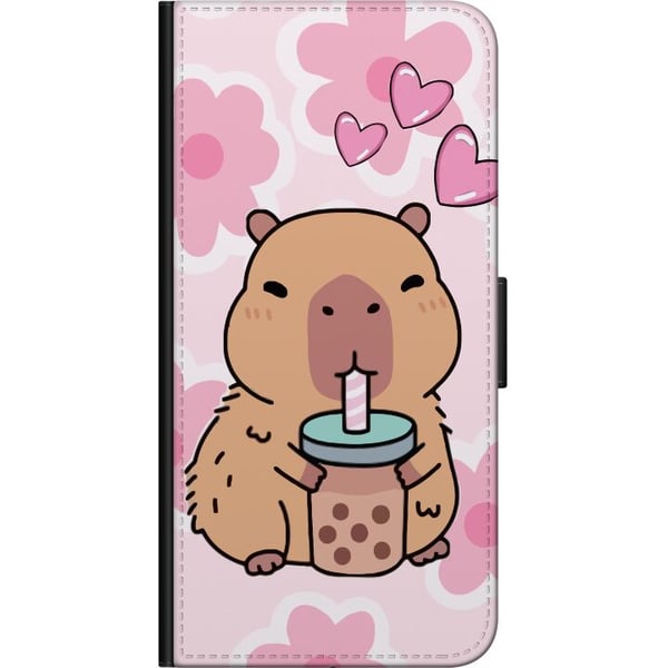 Kompatibelt Lommeboketui til Samsung Galaxy A03s Kawaii Capybara Hjerteanime Stil Søt Design Dyretema TikTok Populær Gave Jente