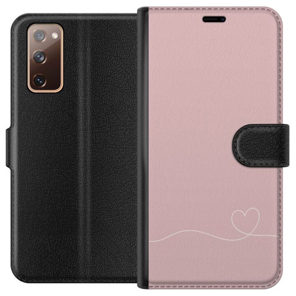 Kompatibelt Lommeboketui til Samsung Galaxy S20 FE Rosa Hjärna Design