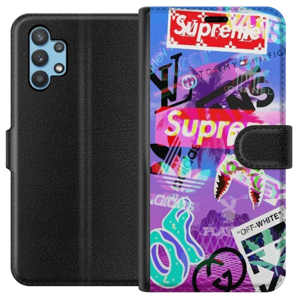 Kompatibelt Plånboksfodral till Samsung Galaxy A32 5G 3D Märken Kompatibelt Plånboksfodral till Samsung Galaxy A32 5G 3D Märken