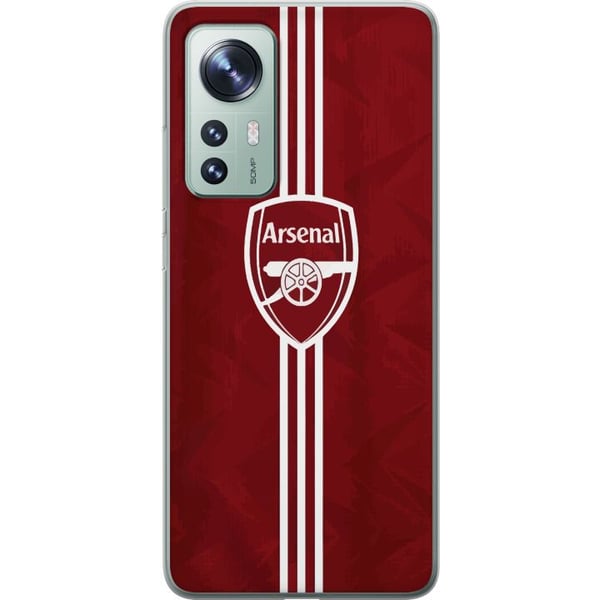 Kompatibel Mobilcover til Xiaomi 12 Arsenal Emblem Fodbold Premier League Klubmærke Rød Hvid Ikonisk Fans London Sport Motiv