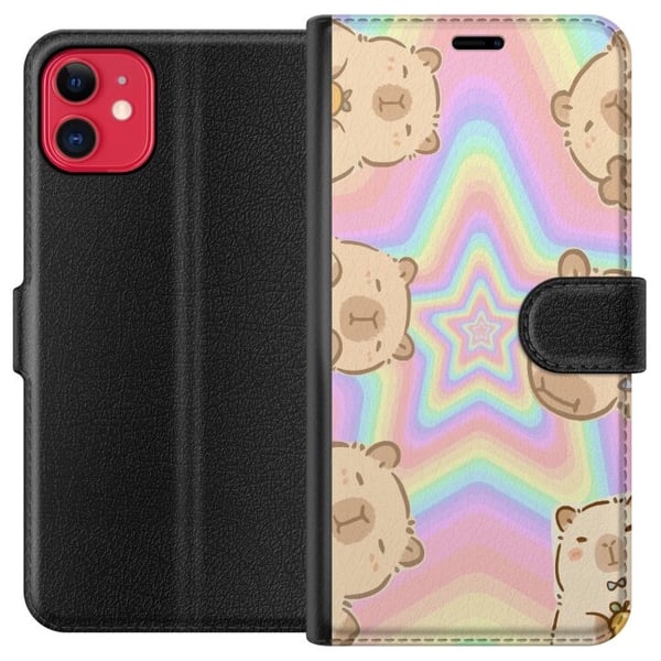 Kompatibelt Plånboksfodral till Apple iPhone 11 Kawaii Capybara Galaxy Söt Anime Djur Rymdmotiv Kawaii Trend Present TikTok Design Kompatibelt Plånboksfodral till Apple iPhone 11 Kawaii Capybara Galaxy Söt Anime Djur Rymdmotiv Kawaii Trend Present TikTok Design