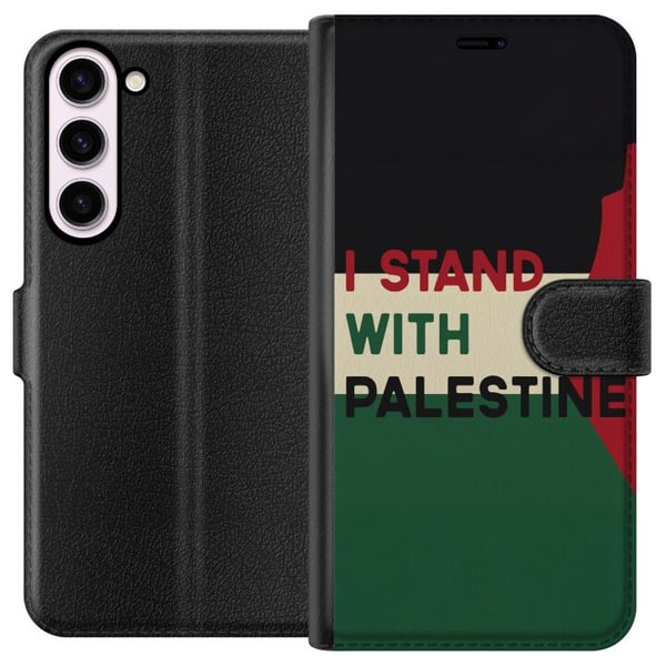 Kompatibel Tegnebogsetui til Samsung Galaxy S23+ Stå sammen med Palæstina - solidaritetsdesign med en stærk besked