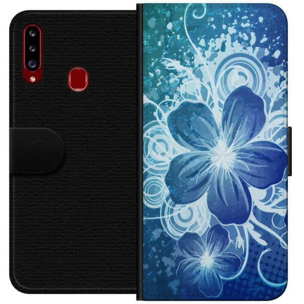 Kompatibelt Lommeboketui til Samsung Galaxy A20s Blomst