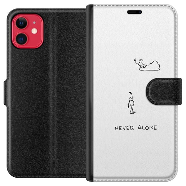 Kompatibelt Plånboksfodral till Apple iPhone 11 Aldrig Ensam Kompatibelt Plånboksfodral till Apple iPhone 11 Aldrig Ensam