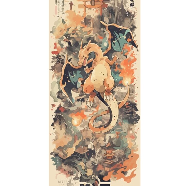 Kompatibel Tegnebogsetui til Apple iPhone 13 Pro Legenden om ilddragen, ildspruttende drage i japansk kunststil, vintageillustration med templer og r