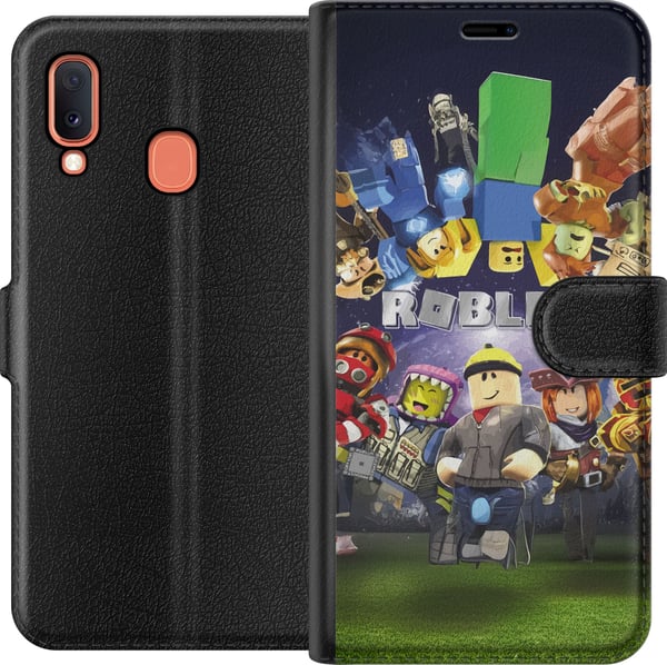 Kompatibelt Lommeboketui til Samsung Galaxy A20e Roblox Verden - Spilleventyr for Barn og Ungdom