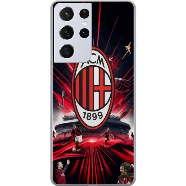 Kompatibelt Mobildeksel til Samsung Galaxy S21 Ultra 5G AC Milan Kompatibelt Mobildeksel til Samsung Galaxy S21 Ultra 5G AC Milan