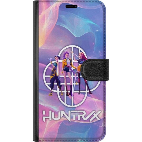 Kompatibelt Plånboksfodral till Samsung Galaxy A32 5G Huntrix Neon Trio Kpop Demon Hunter Färgstark futuristisk design med tre kvinnliga hjältar i pa