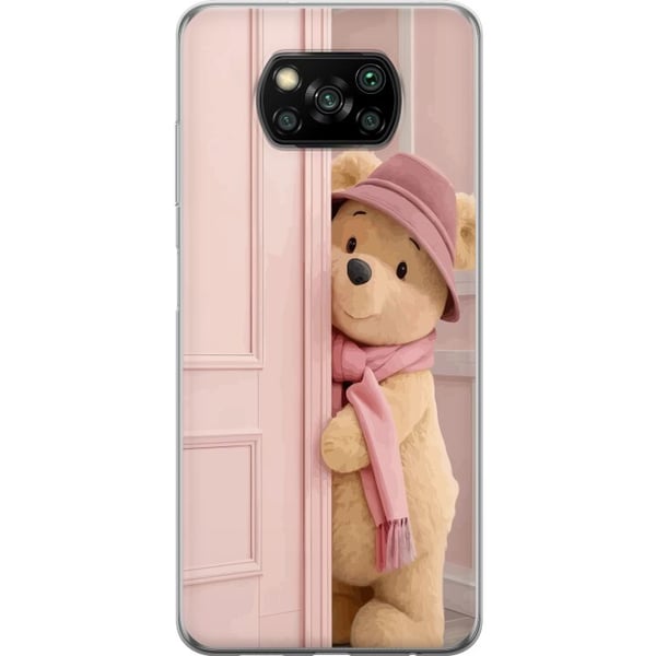 Kompatibel Mobilcover til Xiaomi Poco X3 NFC Beige bamse med hat og tørklæde, romantisk lyst design med varm tone og en blød, stilren følelse