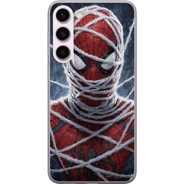 Kompatibel Mobilcover til Samsung Galaxy S23+ Spider-Man dækket af tætte netlag i et dramatisk nærbillede, der fremhæver maskens struktur, intensitet Kompatibel Mobilcover til Samsung Galaxy S23+ Spider-Man dækket af tætte netlag i et dramatisk nærbillede, der fremhæver maskens struktur, intensitet