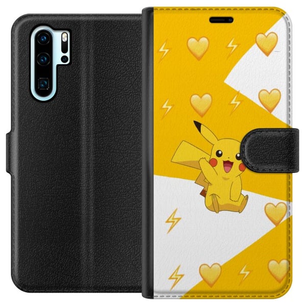 Yhteensopiva Lompakkokotelo Huawei P30 Pro Pikachu Pokémon Gaming Figur Spelmotiv Populär Ikon