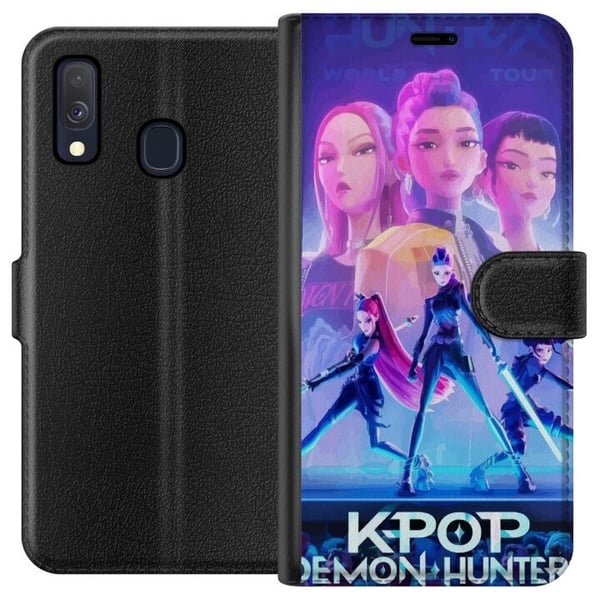 Kompatibelt Plånboksfodral till Samsung Galaxy A40 Docka KPop Demon Hunters anime karaktär