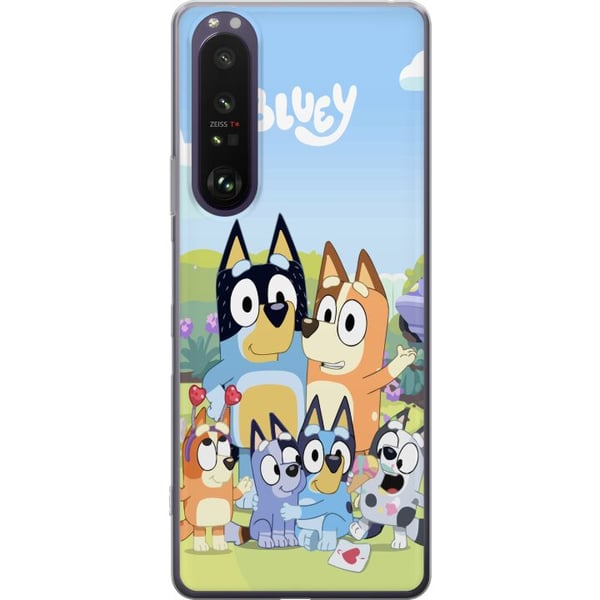 Kompatibel Mobilcover til Sony Xperia 1 III Bluey mobilcover med hele familien i farverigt design