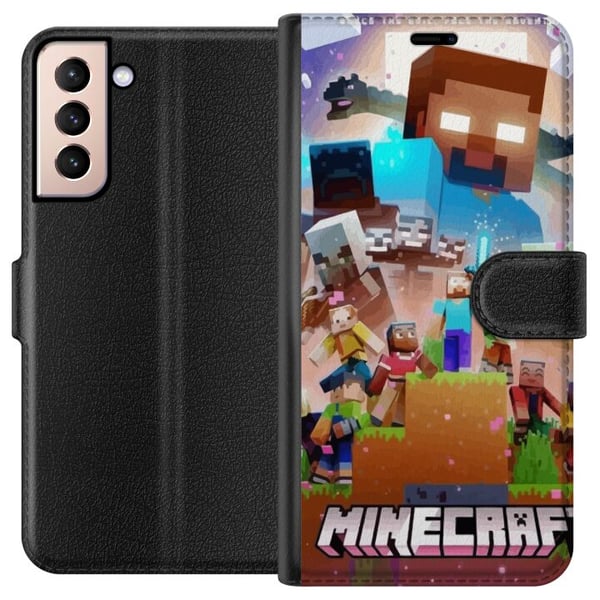 Yhteensopiva Lompakkokotelo Samsung Galaxy S21 Minecraft Yhteensopiva Lompakkokotelo Samsung Galaxy S21 Minecraft