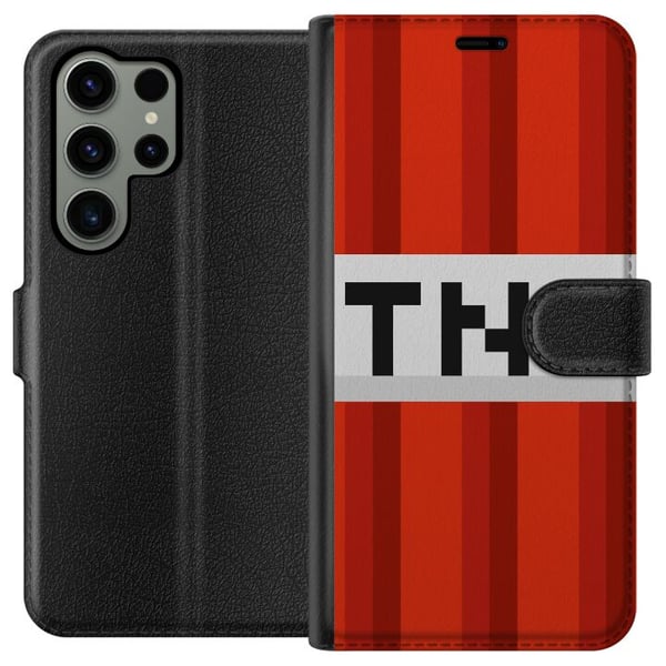 Kompatibelt Lommeboketui til Samsung Galaxy S23 Ultra Minecraft TNT