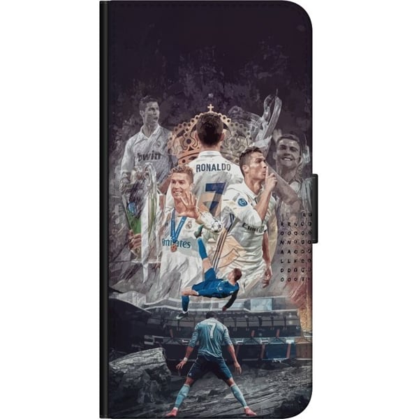 Kompatibelt Plånboksfodral till Samsung Galaxy A20s Cristiano Ronaldo Al-Nassr Portugal ikonisk målmaskin och global superstjärna med historiska reko