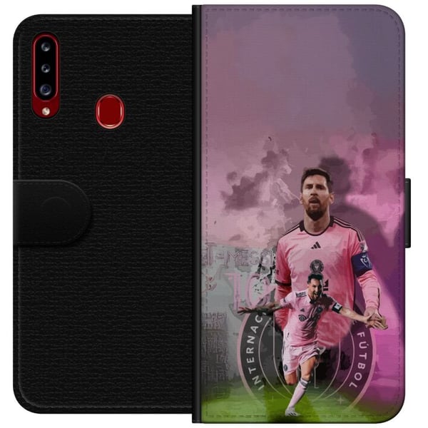 Kompatibel Tegnebogsetui til Samsung Galaxy A20s Lionel Messi Inter Miami Argentina ikonisk legende og magisk spillemotor, der fortsætter med at domi