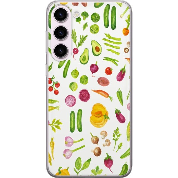 Yhteensopiva Puhelinkuori Samsung Galaxy S23+ kasvikset kuvio vihannekset avokado tomaatti kurkku parsakaali terveellinen ruoka juliste keittiö desig