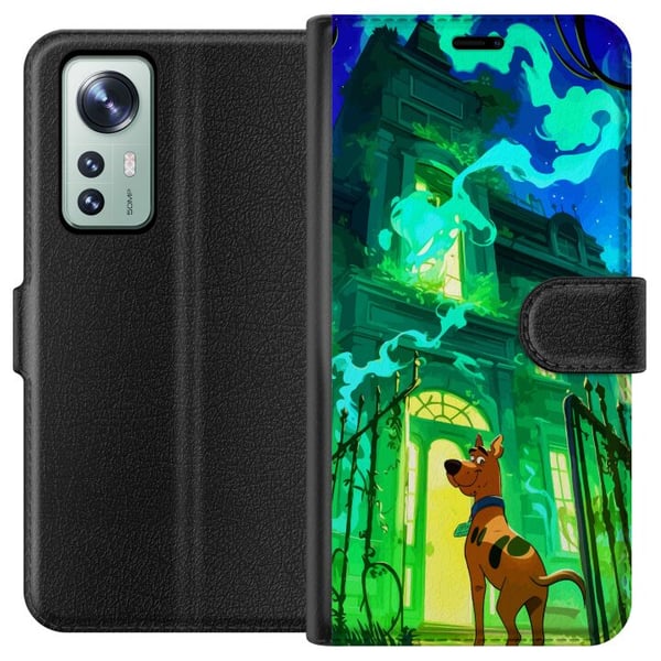 Yhteensopiva Lompakkokotelo Xiaomi 12 Scooby Doo kummitustalo-juliste sarjakuva mysteeri koira aave vihreä karmiva Halloween retro sarja taide