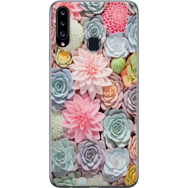 Yhteensopiva Puhelinkuori Samsung Galaxy A20s Vihreät kasvit