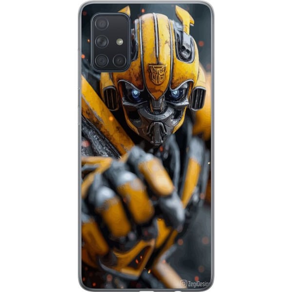 Yhteensopiva Puhelinkuori Samsung Galaxy A71 Bumblebee Transformers keltainen robotti mecha scifi-toimintasoturi yksityiskohtainen kyberpunk-sankarim