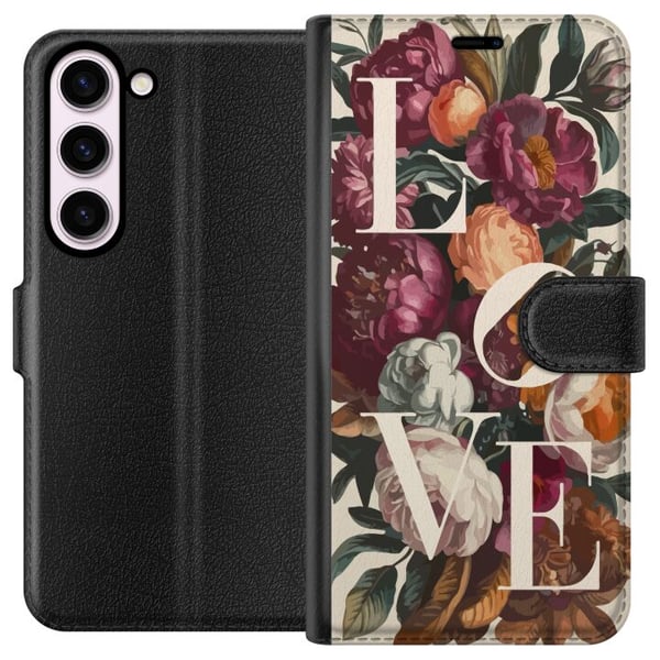 Kompatibel Tegnebogsetui til Samsung Galaxy S23 Love blomstermotiv med pæoner i vintage stil, romantisk og varmt design til dig, der elsker klassisk Kompatibel Tegnebogsetui til Samsung Galaxy S23 Love blomstermotiv med pæoner i vintage stil, romantisk og varmt design til dig, der elsker klassisk
