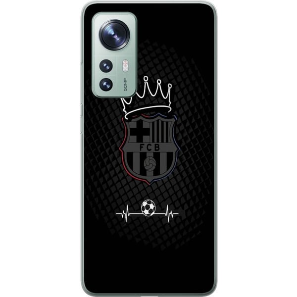 Yhteensopiva Puhelinkuori Xiaomi 12 FC Barcelona Emblem Fotboll Motiv Blå Röd Klubblogo