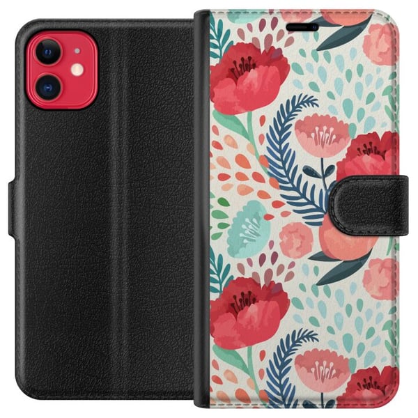 Kompatibel Tegnebogsetui til Apple iPhone 11 Vegetation Kompatibel Tegnebogsetui til Apple iPhone 11 Vegetation