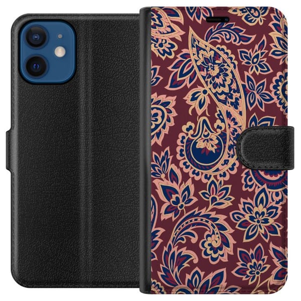 Yhteensopiva Lompakkokotelo Apple iPhone 12 mini Paisley itämainen kuvio boho intialainen kuvio vintage koristeet kukat retro tekstiili tapetti koris
