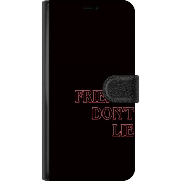Yhteensopiva Lompakkokotelo Samsung Galaxy S21+ 5G Stranger Things Friends Don’t Lie – neonpunainen tekstidesign, jossa on suosittu Stranger Things -