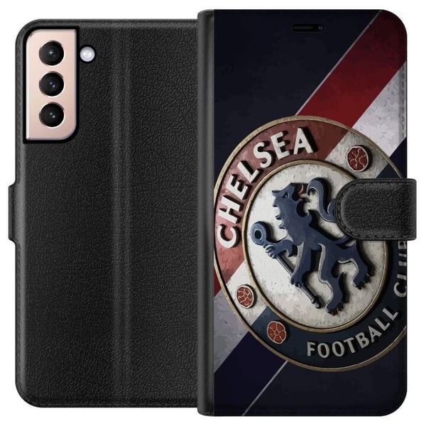 Yhteensopiva Lompakkokotelo Samsung Galaxy S21 Chelsea FC:n 3D-tyylinen tunnus, jossa on sinisiä, valkoisia ja punaisia yksityiskohtia, jotka luovat Yhteensopiva Lompakkokotelo Samsung Galaxy S21 Chelsea FC:n 3D-tyylinen tunnus, jossa on sinisiä, valkoisia ja punaisia yksityiskohtia, jotka luovat