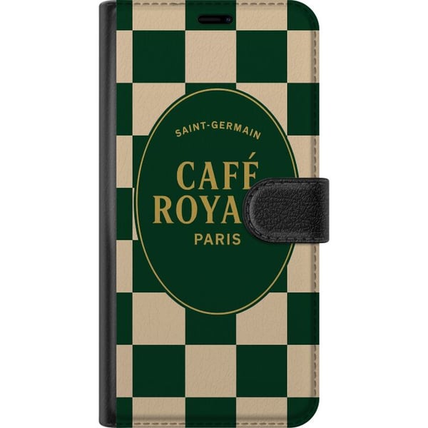 Kompatibelt Plånboksfodral till Samsung Galaxy A32 5G Vintage café poster Paris Café Royale french coffee logga Saint Germain retro kitchen wall art