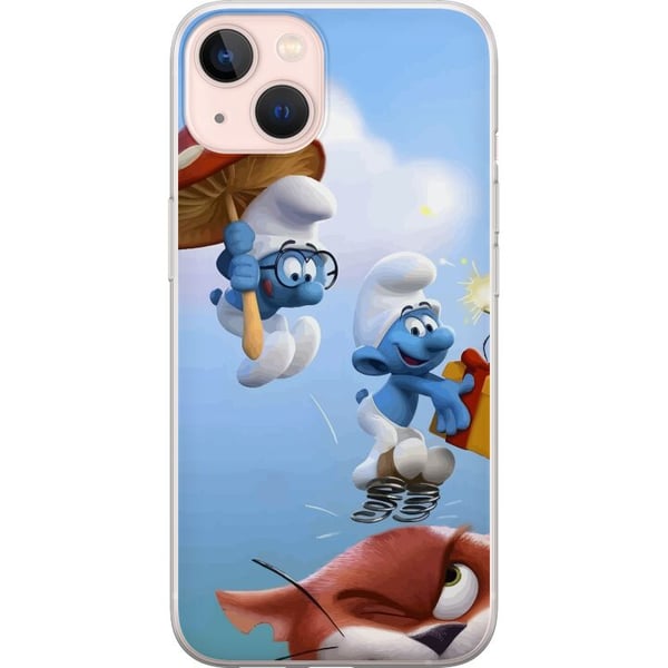 Kompatibel Mobilcover til Apple iPhone 13 Smølferne plakat blå tegneseriefigurer retro tegnefilm Schtroumpfs serie barndom klassiske figurer design