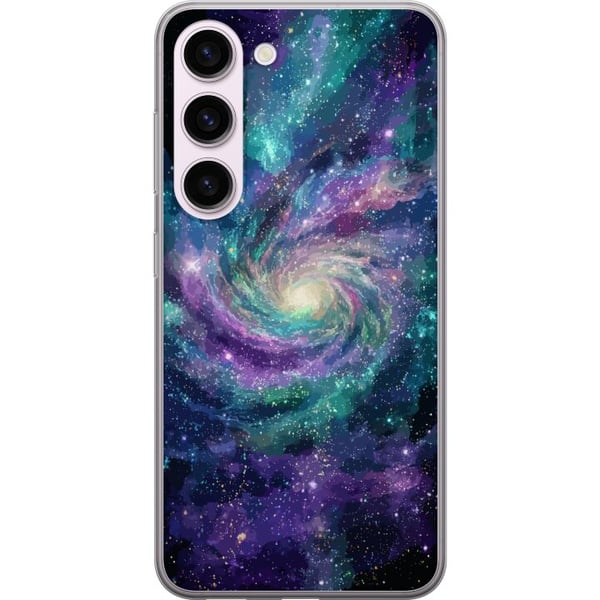 Kompatibelt Mobildeksel til Samsung Galaxy S23 Fargesprakende spiralgalakse i verdensrommet med stjerner tåker og kosmisk lys