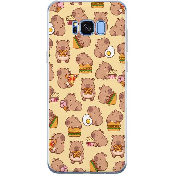Kompatibelt Mobildeksel til Samsung Galaxy S8 Kawaii capybara mobildeksel med flere søte figurer