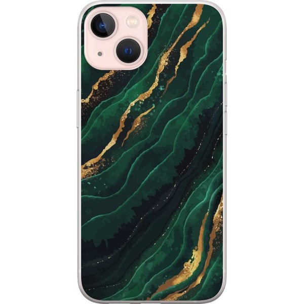 Kompatibelt Mobildeksel til Apple iPhone 13 Marmor Gull Grønn Kompatibelt Mobildeksel til Apple iPhone 13 Marmor Gull Grønn