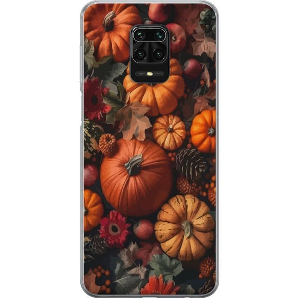 Kompatibel Mobilcover til Xiaomi Redmi Note 9S Efterårsmotiv plakat græskar halloween efterår høst æbler rustik dekor blomster efterår sæson design