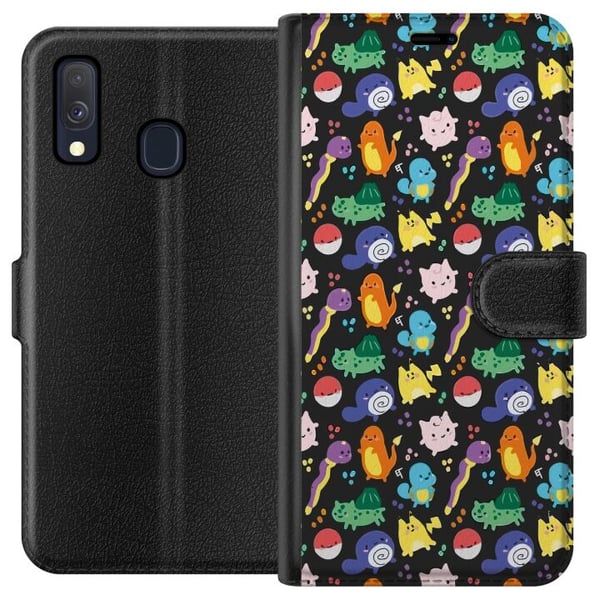 Kompatibel Tegnebogsetui til Samsung Galaxy A40 Pokemon