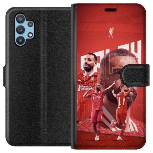 Kompatibelt Plånboksfodral till Samsung Galaxy A32 5G Mohamed Salah Liverpool Egypten snabb kreativ ytter och Premier League-ikon som står för mål ma Kompatibelt Plånboksfodral till Samsung Galaxy A32 5G Mohamed Salah Liverpool Egypten snabb kreativ ytter och Premier League-ikon som står för mål ma