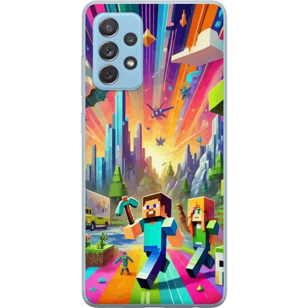 Kompatibelt Mobildeksel til Samsung Galaxy A52 5G Fortnite vs Minecraft Kompatibelt Mobildeksel til Samsung Galaxy A52 5G Fortnite vs Minecraft