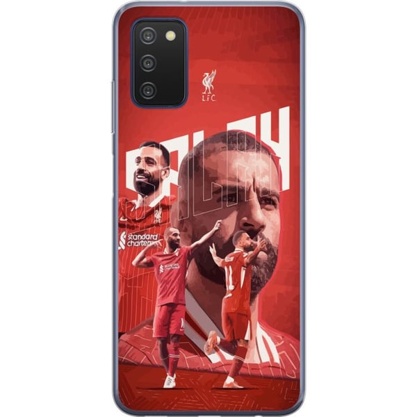 Kompatibelt Mobildeksel til Samsung Galaxy A03s Mohamed Salah Liverpool Egypt rask kreativ kantspiller og Premier League-ikon som står for mål, magi