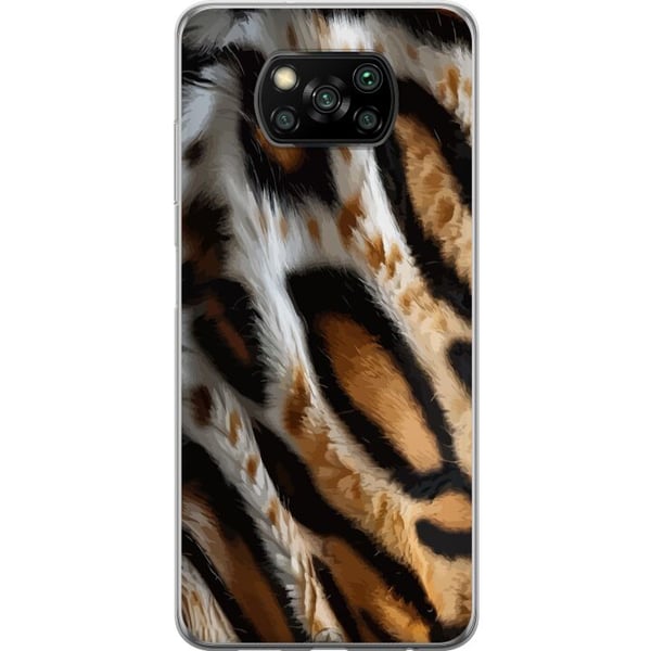 Kompatibel Mobilcover til Xiaomi Poco X3 NFC Tigerstribemønster safaridyr