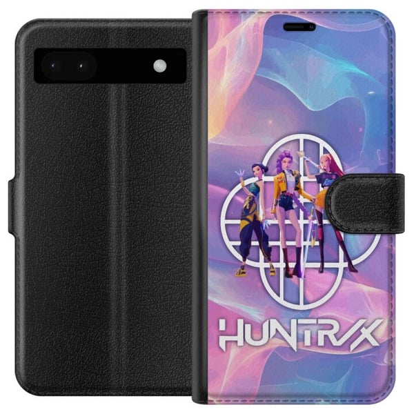 Kompatibelt Plånboksfodral till Google Pixel 6a Huntrix Neon Trio Kpop Demon Hunter Färgstark futuristisk design med tre kvinnliga hjältar i pastell